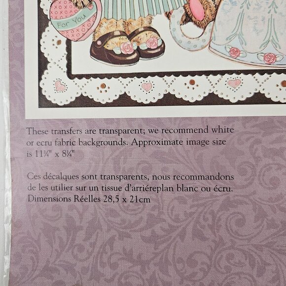 Daisy Kingdom Iron On Transfers 2 Bear Essentials Chocolate Theme Vintage NOS - Picture 4 of 10